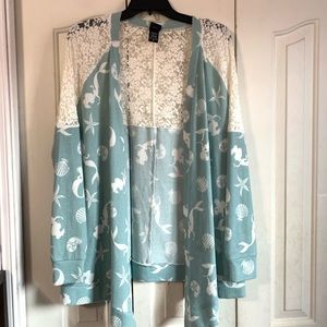 Torid/Disney Ariel comfy soft Drape Cardigan